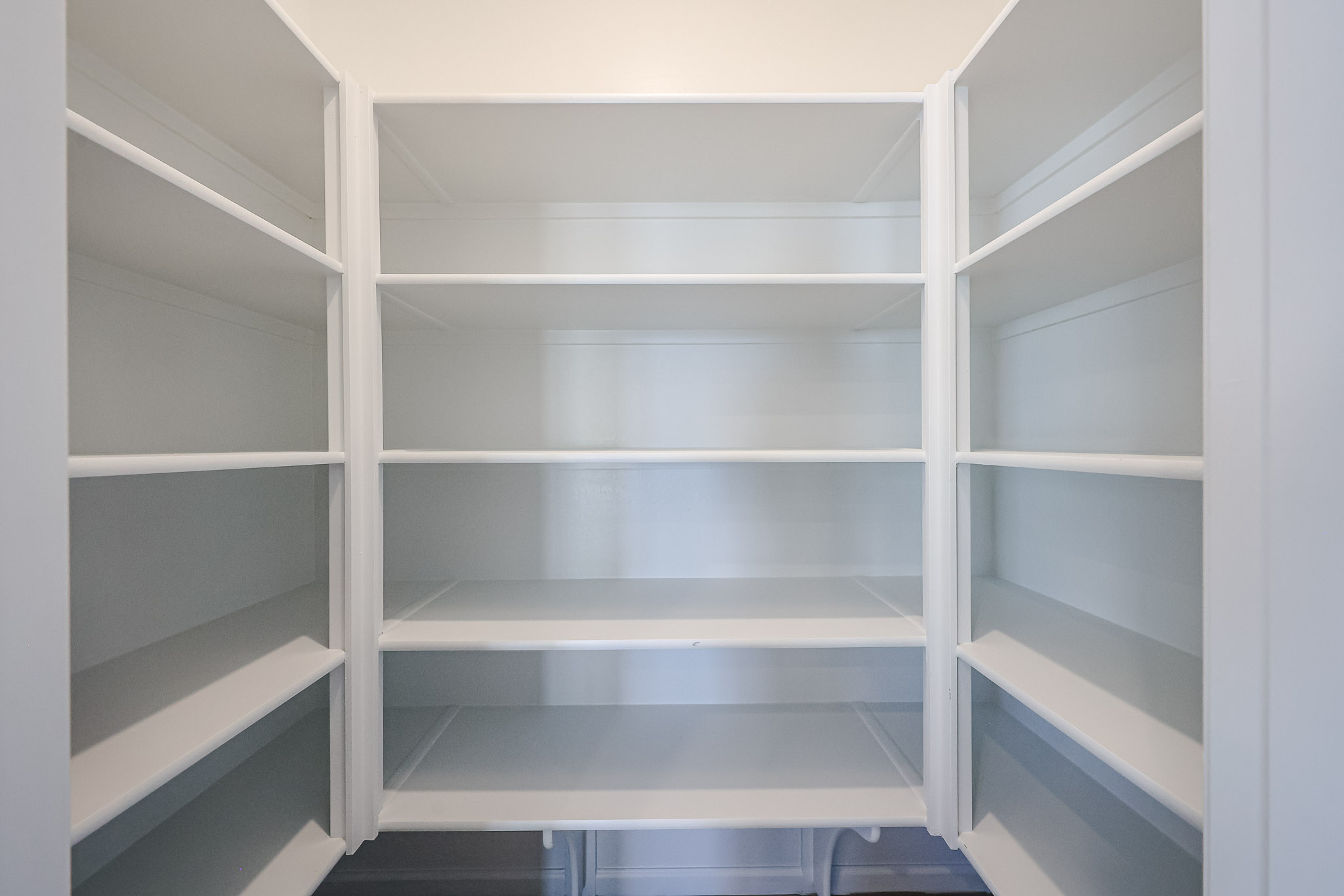 A white shelving unit.