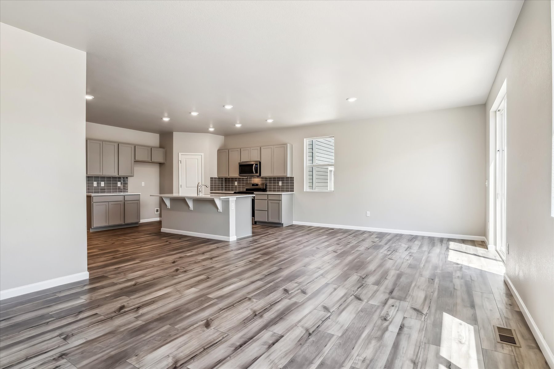 A large empty kitchen.