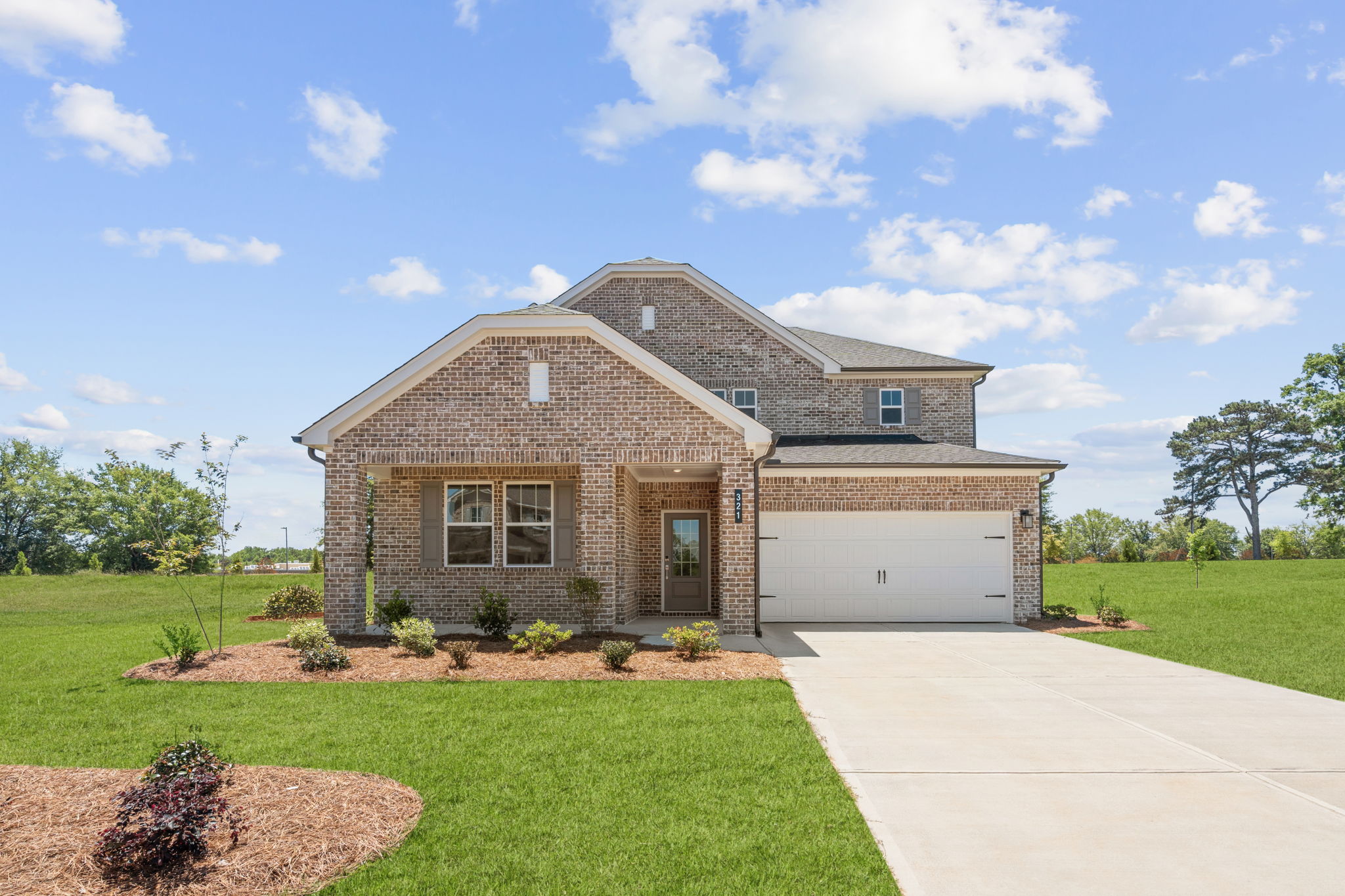 A house with a driveway.