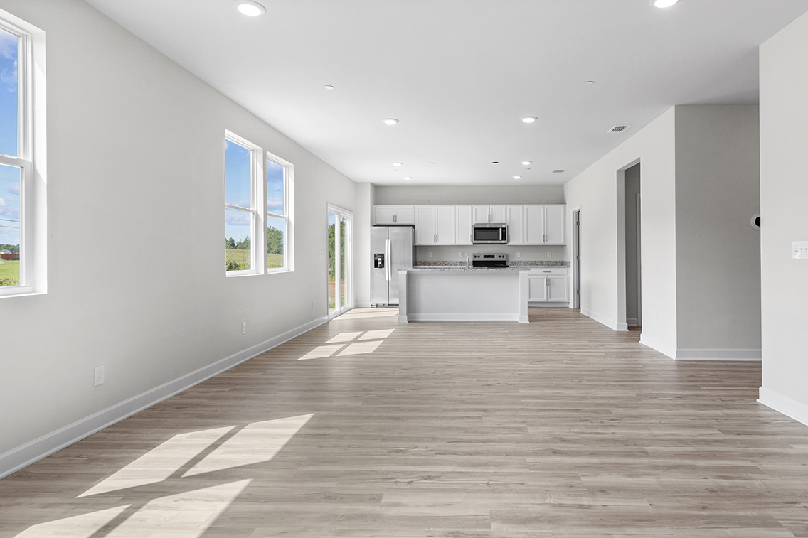 A large empty kitchen.
