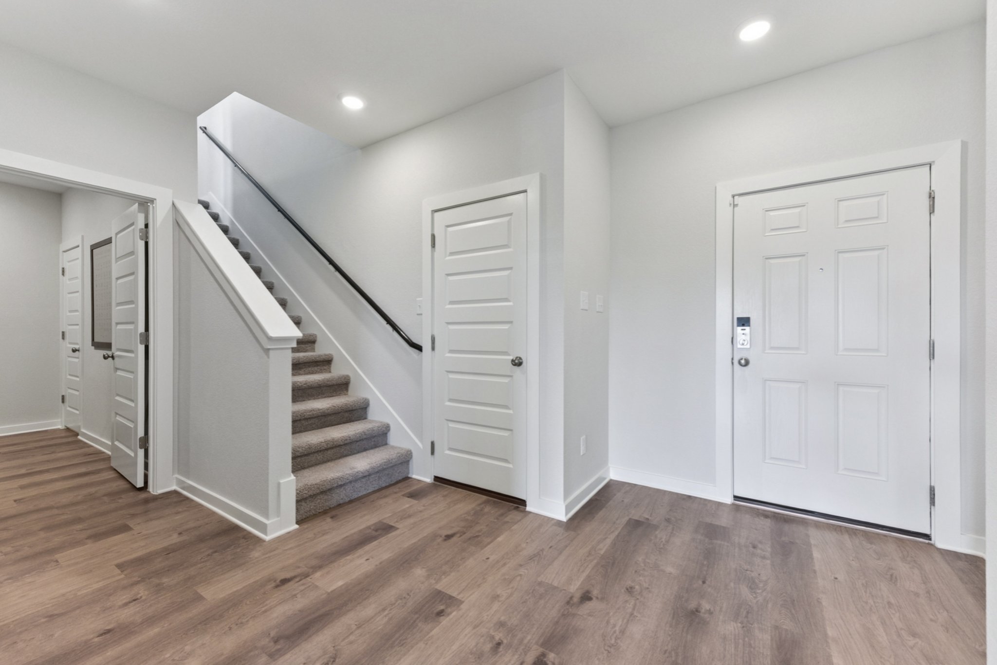 A staircase in a house.