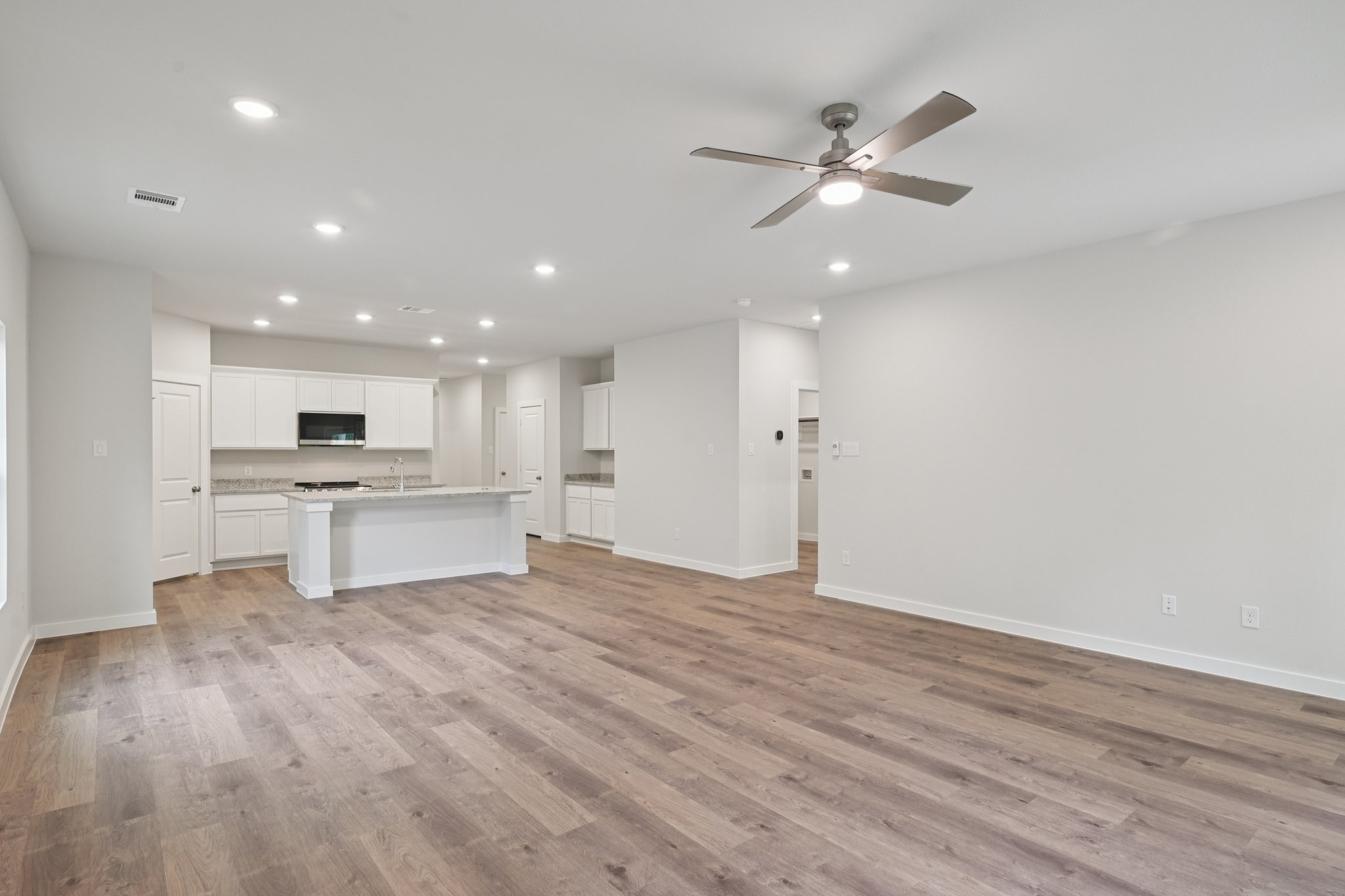 A large empty kitchen.