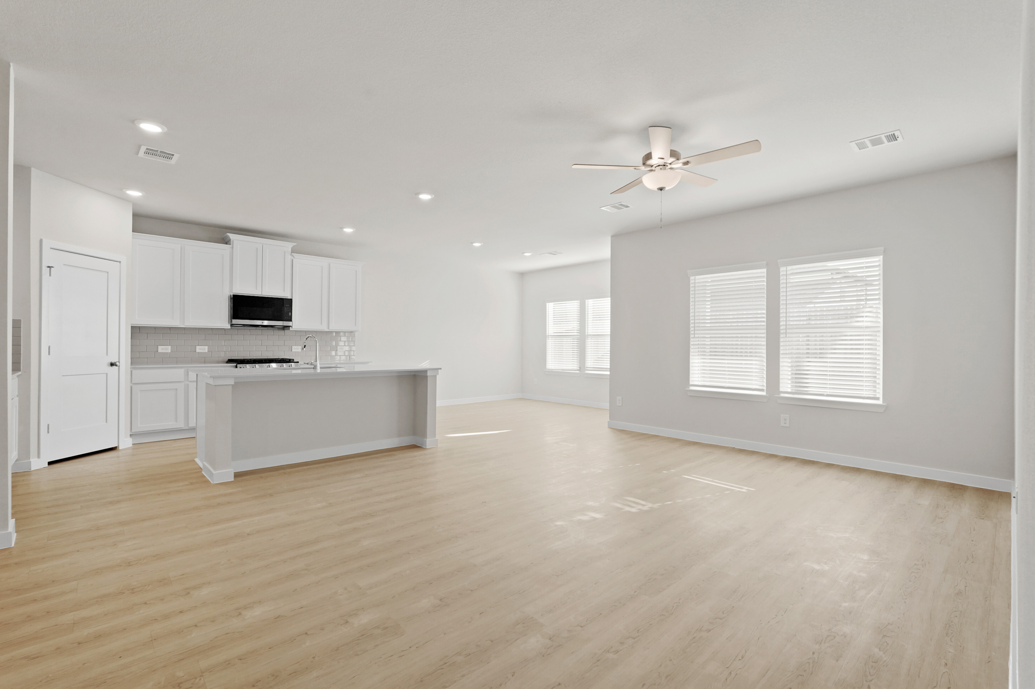 A large empty kitchen.