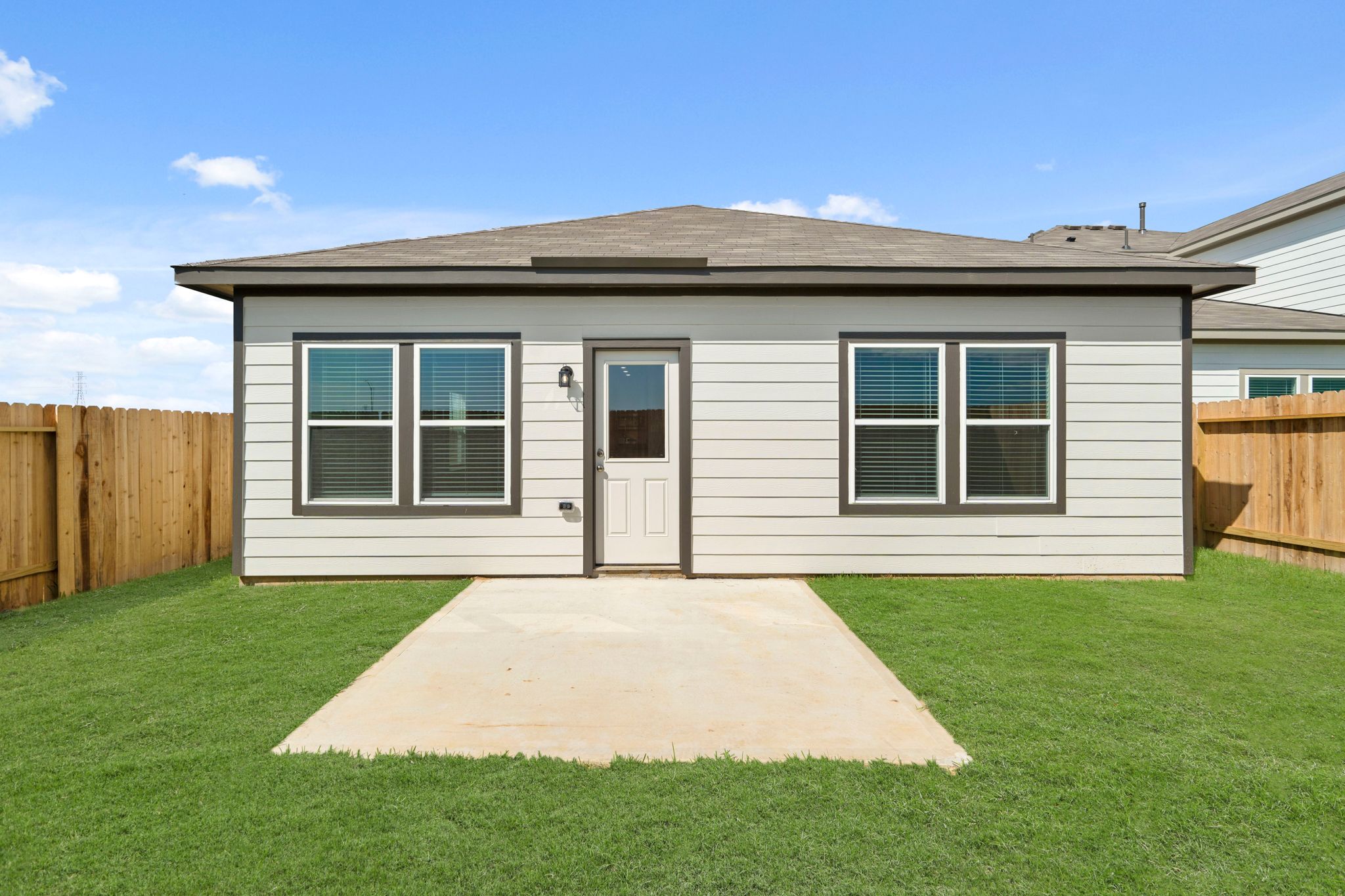 A house with a yard.